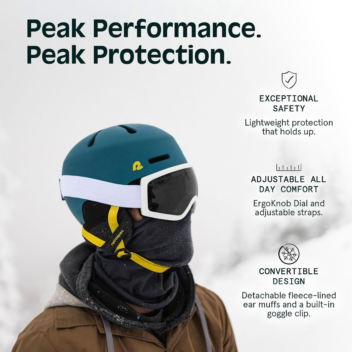 Retrospec Comstock Ski Helmet