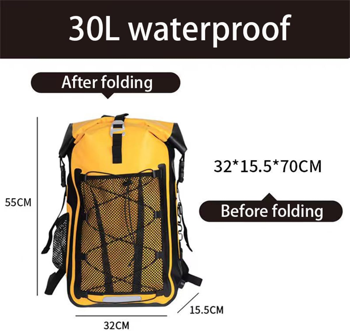 Generic 30L Waterproof Dry Bag Backpack