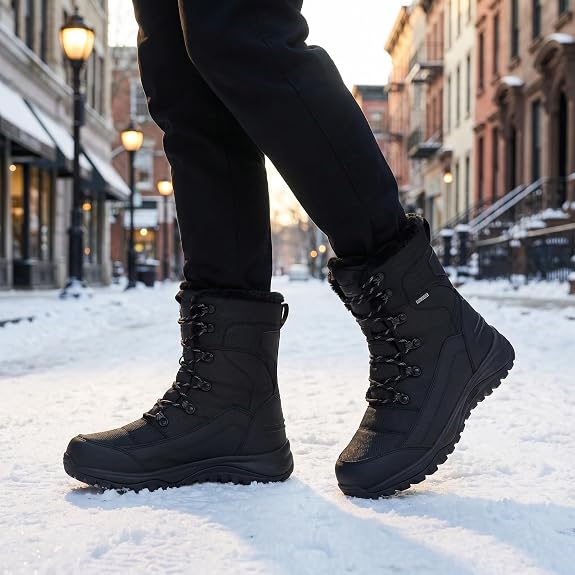 ROCKMARK Men’s Winter Snow Boots