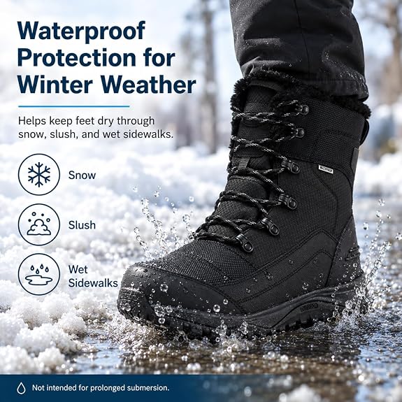 ROCKMARK Men’s Winter Snow Boots