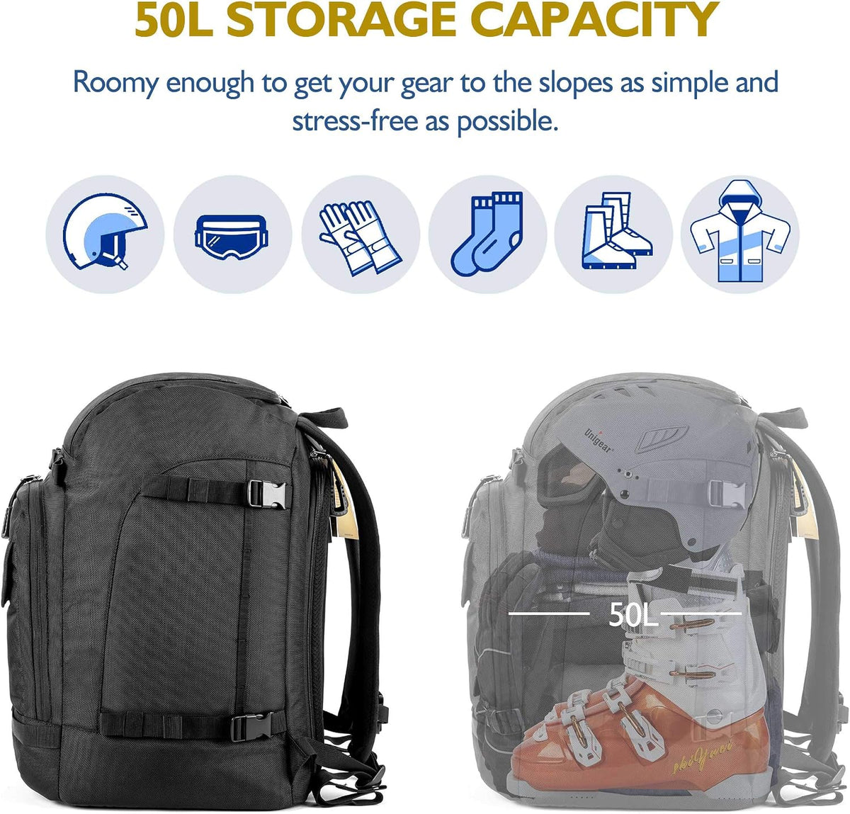 Unigear Ski Boot Bag Backpack