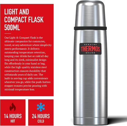 Thermos Light & Compact Stainless Steel Flask