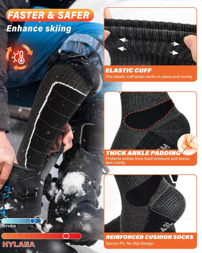 Hylaea Merino Wool Ski Socks