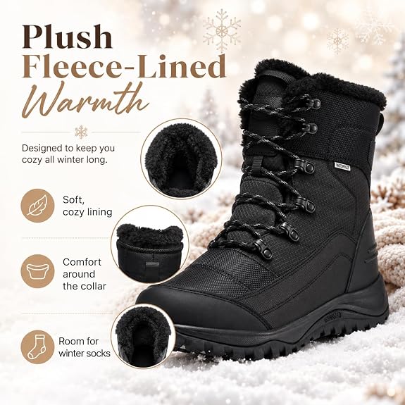 ROCKMARK Men’s Winter Snow Boots